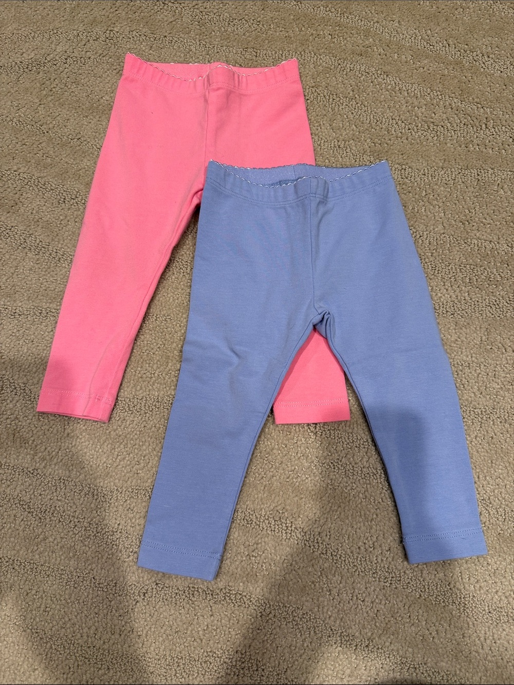 Tea Collection Girls Cotton Leggings - Pink & Lavender Pair